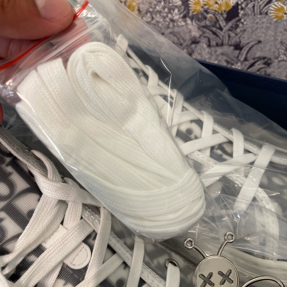 DIOR HOMME:B23 HIGH-TOP in White and Black size 45 - Picture 6 of 14